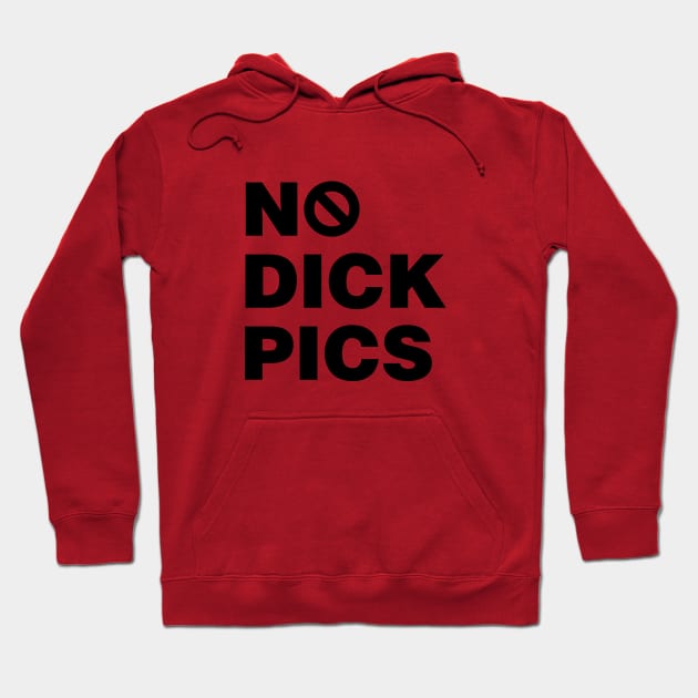 No Dick Pics Hoodie by FeministShirts